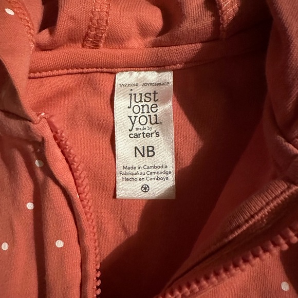 Carters newborn set, long sleeve bodysuit, floral pants and polka dot jacket - Picture 4 of 4